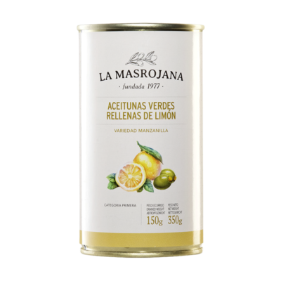 Alyvuogės žaliosios įdarytos citrinomis 150 g.