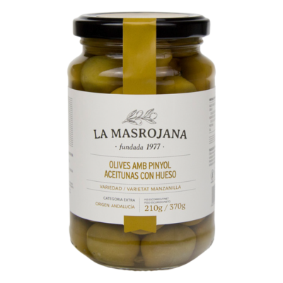 Alyvuogės Manzanilla su kauliukais 425 g.